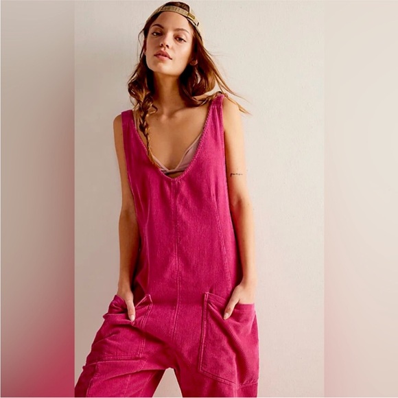 FREE PEOPLE We The Free High Roller High Roller Corduroy Jumpsuit  NWT - Picture 6 of 11
